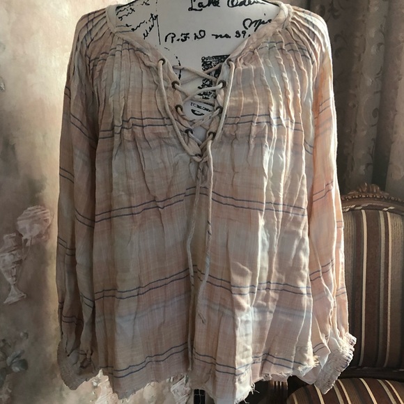 FREE PEOPLE CLOUD BREAKER BOHO TOP - Picture 4 of 9